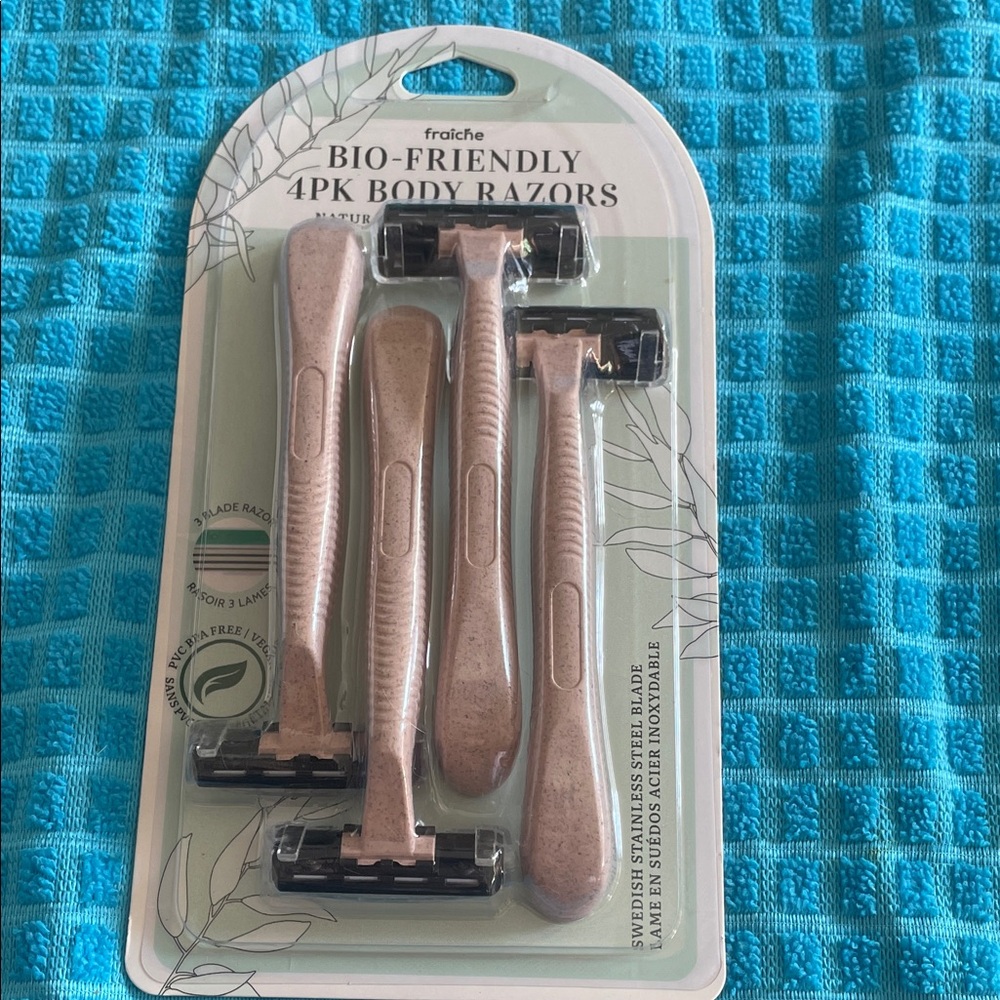 Fraiche Bio-Friendly 4-Pack Body Razors